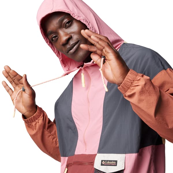 Pink and grey windbreaker sales