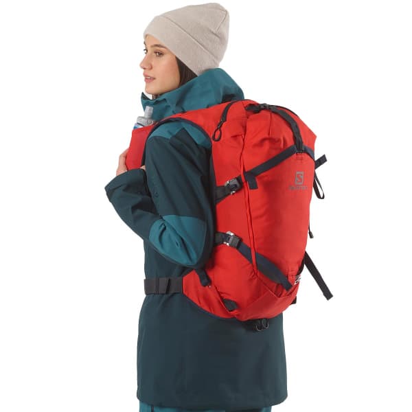 SALOMON MTN 15 FIERY RED/FIERY RED - Ski touring backpack