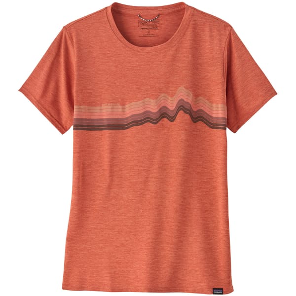 PATAGONIA W S CAP COOL DAILY GRAPHIC SHIRT RIDGE RISE STRIPE QUARTZ CORAL X DYE 23