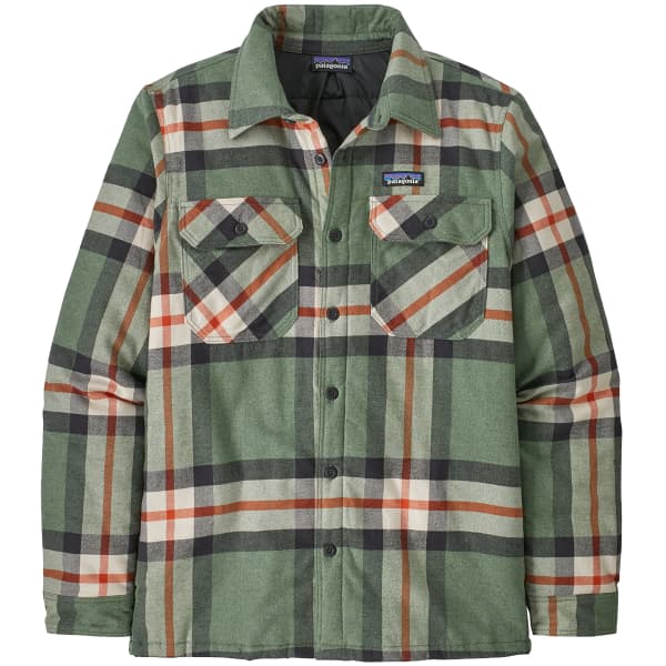 PATAGONIA INSULATED ORGANIC COTTON MW FJORD FLANNEL SHIRT FORESTRY HEMLOCK GREEN Hiking shirt