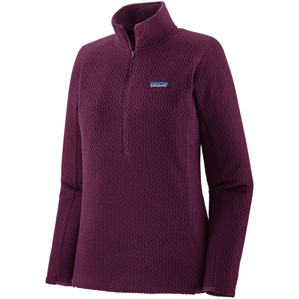PATAGONIA W S R1 AIR ZIP NECK NIGHT PLUM Ski touring ski fleece