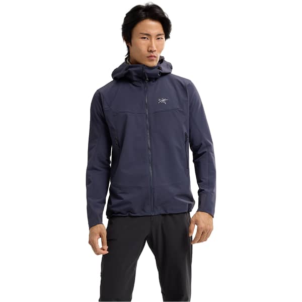 ARC'TERYX-GAMMA HOODY M BLACK SAPPHIRE - Softshell hiking jacket ARC'TERYX-GAMMA HOODY M BLACK SAPPHIRE - Softshell hiking jacket