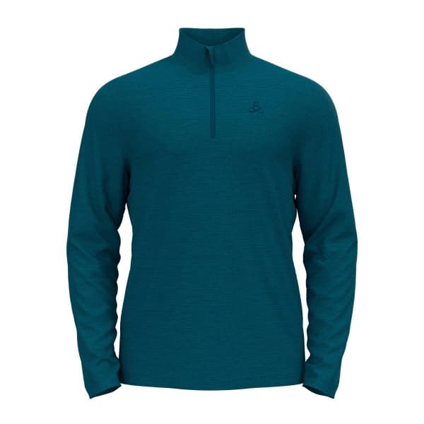 ODLO ROY MIDLAYER 1 2 ZIP SAXONY BLUE DEEP DIVE 24