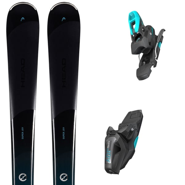 HEAD SUPER JOY SW + JOY 11 GW BLACK/TURQUOISE - Alpine ski set