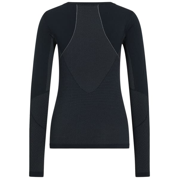 ODLO ZEROWEIGHT PK WINDPROOF WARM BL TOP CREW NECK L/S W BLACK/ODLO  CONCRETE GREY 24