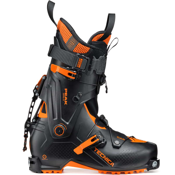 Orange ski boots top