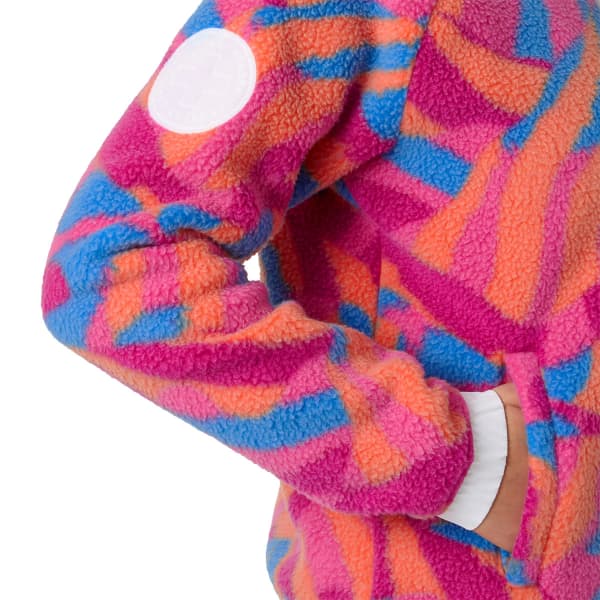 HELLY HANSEN W IMPERIAL PRINTED PILE SNAP MAGENTA 2.0 - Fleece jacket