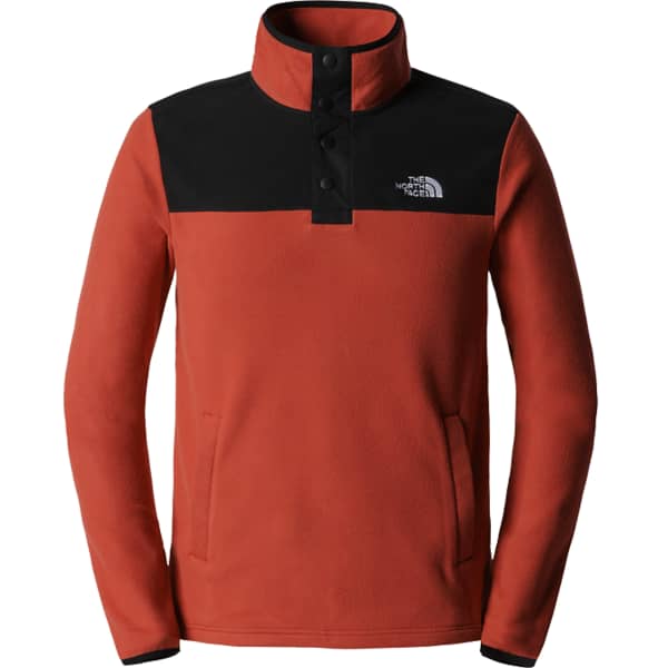 THE NORTH FACE HOMESAFE SNAP NECK FLEECE PULLOVER RUSTED BRONZE TNF BLACK 23