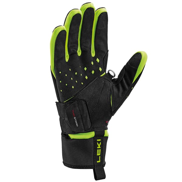 LEKI HRC RACE SHARK GLOVES BLACK YELLOW 24