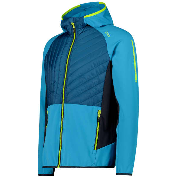 CMP MAN JKT HYBRID FIX HOOD BLUESTONE Softshell jacket