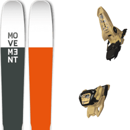 Pack ski alpin MOVEMENT MOVEMENT GO 115 REVERSE TI + MARKER JESTER 18 PRO ID TAN - Ekosport
