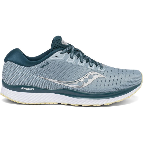 SAUCONY Chaussure running Guide 13 Mineral/deep Teal Homme Bleu/Blanc/Jaune taille \