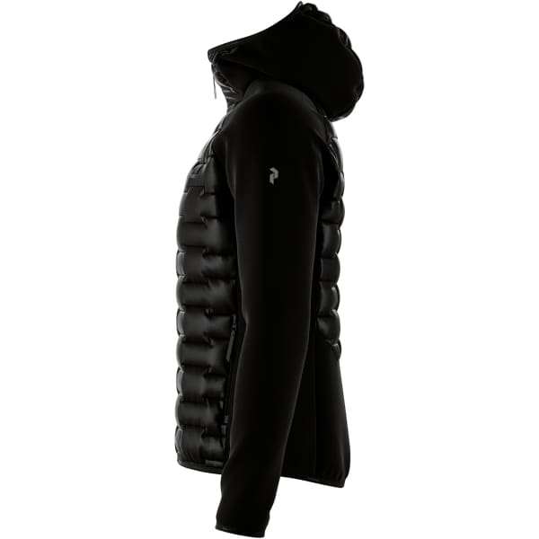 PEAK PERFORMANCE M ARGON HYBRID HOOD BLACK - Ski down jacket