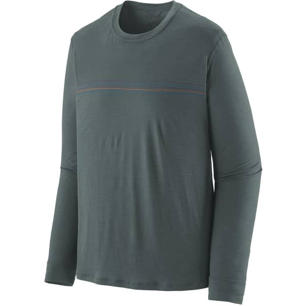 PATAGONIA-M'S L/S CAP COOL MERINO FITZ ROY FADER/NOUVEAU GREEN - Hiking ...