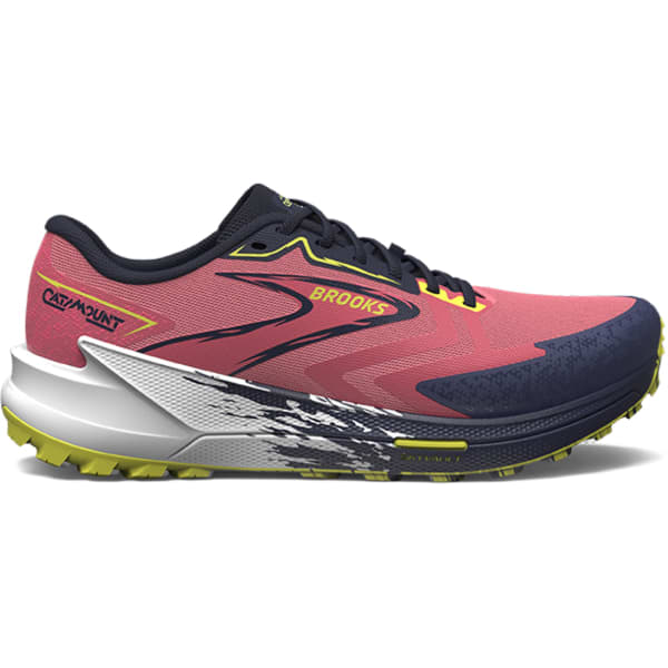 BROOKS W CATAMOUNT 3 PINK PEACOAT SUNNY LIME 24