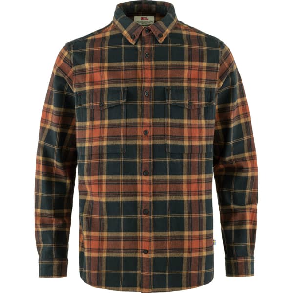 FJALLRAVEN FJ LLR VEN VIK TWILL SHIRT M AUTUMN LEAF DARK NAVY