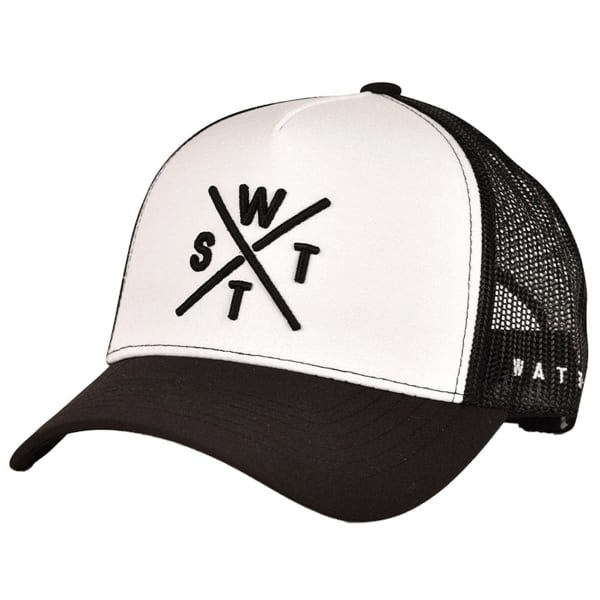 Trucker cap black white sales