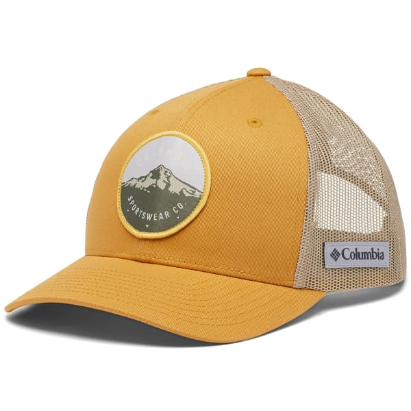 COLUMBIA MESH SNAP BACK PILSNER ANCIENT FOSSIL MT HOOD CIRCLE Cap