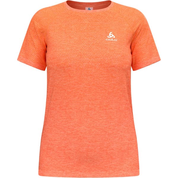 ODLO-TS CREW NECK S/S ESSENTIAL SEAMLESS W LIVING CORAL MELANGE - Running  T-shirt