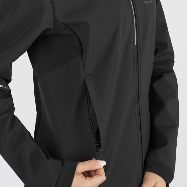 SALOMON AGILE SOFTSHELL JKT W BLACK Langlaufjacke