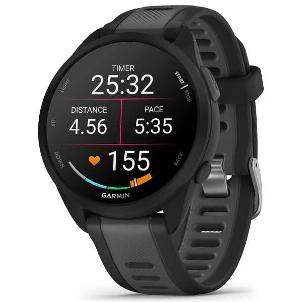 GARMIN FORERUNNER 165 BLACK SLATE GREY GPS cardio horloge