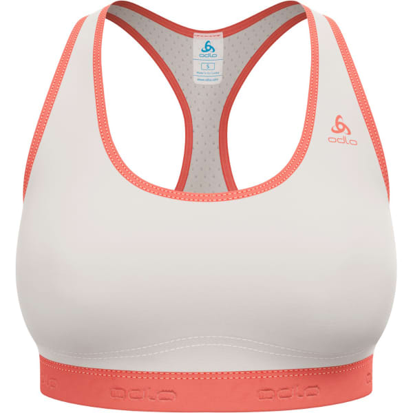 ODLO ASCENT PW MEDIUM SPORT BRA W SILVER CLOUD LIVING CORAL 24