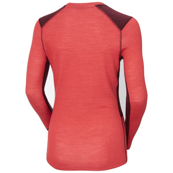 HELLY HANSEN-W LIFA MERINO MIDWEIGHT CREW POPPY RED - Thermal T-shirt