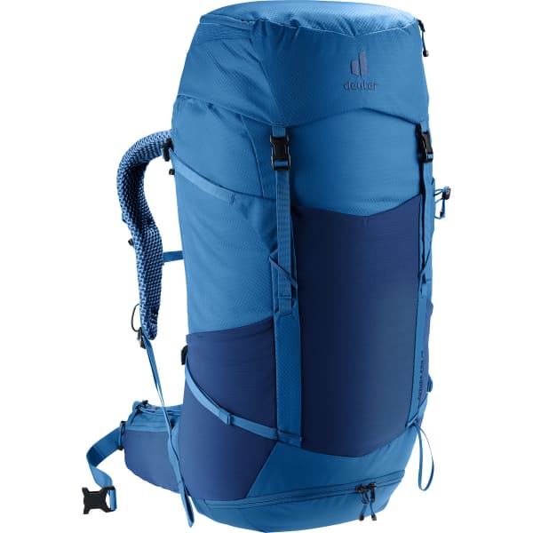 wanderrucksack damen wasserdicht GATE.EINS® Copenhagen wasserdichter Rucksack & Herren Rolltop [erweiterbar] 22-27 l | blau | 30 x 15 x 50-60 cm | Rolltop Rucksack | Herren & Damen Rucksack Sonnenschutz Markisen Germering Jalousien Sportrucksack aus robustem und wasserabweisendem Ripstop-Polyester Stil:Rechte Seite mit Stow It Halter