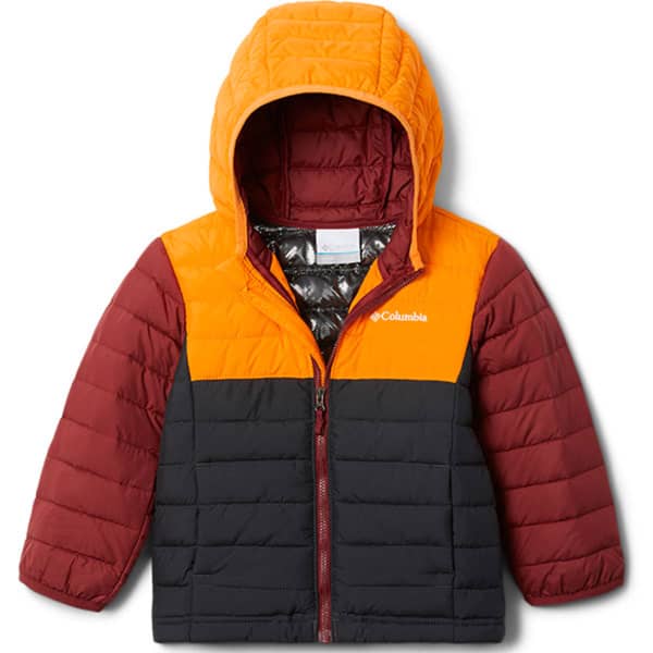 Columbia Powder Lite (Shark/ Flame gold) chaqueta con capucha para niños -  Alpinstore