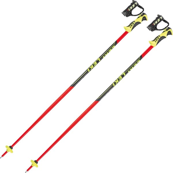 LEKI-WORLDCUP LITE SL FLUO ROUGE / FLUO JAUNE - Alpine ski poles