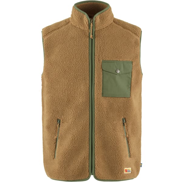 FJALLRAVEN-VARDAG PILE FLEECE VEST W BUCKWHEAT BROWN - Hiking fleece jacket