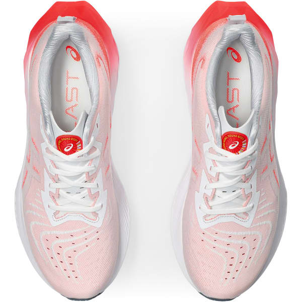 ASICS-NOVABLAST 4 WHITE/SUNRISE RED - Chaussure running