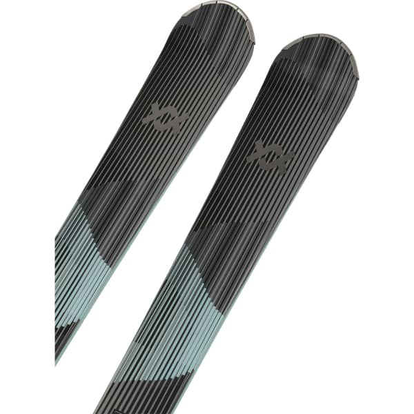 VOLKL SHINE MT + VMOTION 10 LADY DARK GREY/BLUE - Alpine ski set