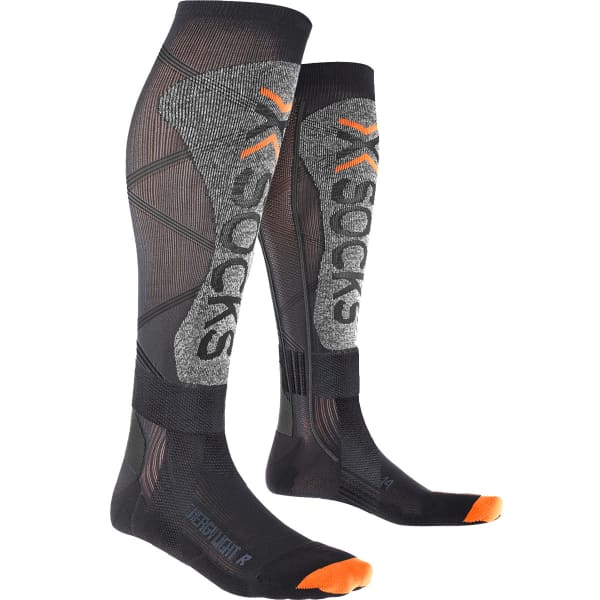 X-SOCKS-SKI ENERG. LGT4 NR/GR BLACK/STONE GREY MELANGE - Chaussette ski de  randonnée