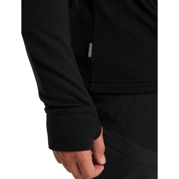 ICEBREAKER QUANTUM III LS ZIP HOODIE BLACK Fleece jacket
