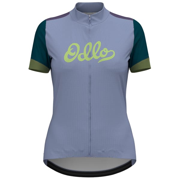 ODLO ESSENTIAL ODLO PRINT S U COLLAR S S FULL ZIP W BLUE HERON