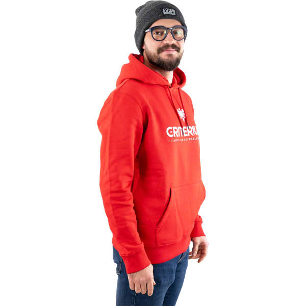 Sweat à Capuche Audi Quattro SHINE - Couleur Rouge Unie, Design Imprimé Avant, Manches Longues