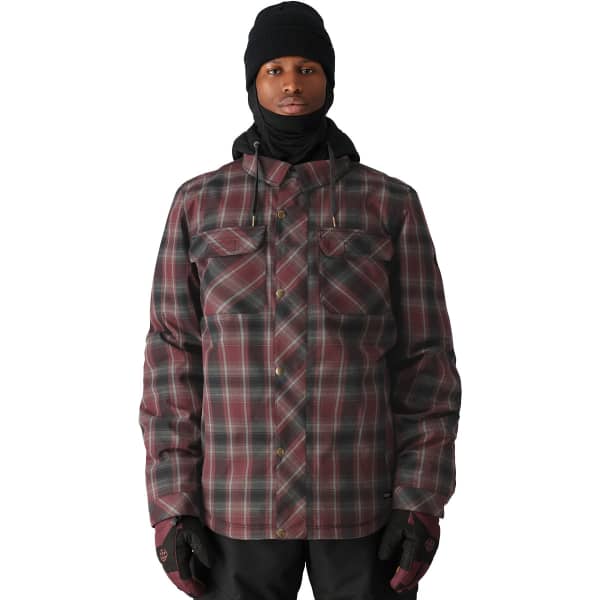 Mens plaid snowboard jacket hot sale