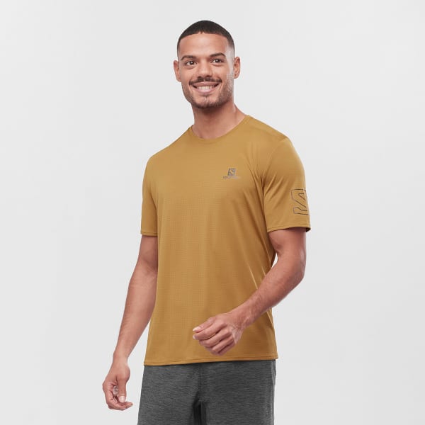SALOMON XA TRAIL TEE M CUMIN EBONY Trail running T shirt