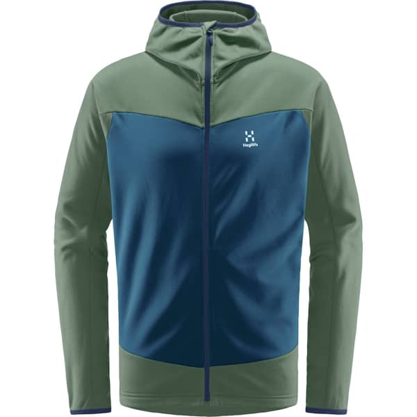 HAGLOFS FROST MID HO MEN FJELL GREEN DARK OCEAN Ski touring ski fleece jacket