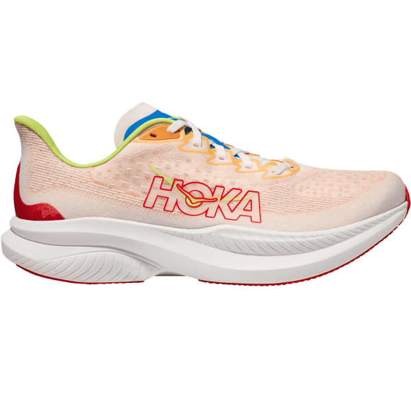 HOKA ONE ONE-MACH 6 WHITE / SOLAR FLARE - Running shoe