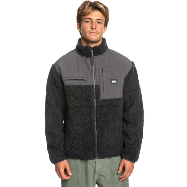 Quiksilver Sudadera con capucha de forro polar con cremallera para hombre