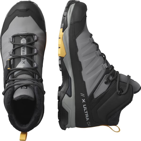 Salomon Mens X Ultra 4 Mid Quiet Shade Black Winter TS CSWP Waterproof Boots Salomon X Ultra 4 Mid Winter Ts Cswp Quiet Shade/Black Men main image 4