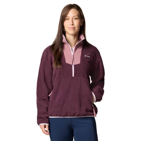 COLUMBIA SEQUOIA GROVE HALF ZIP FLEECE W MOONVISTA FIG PINK DAWN Fleece sweatshirt