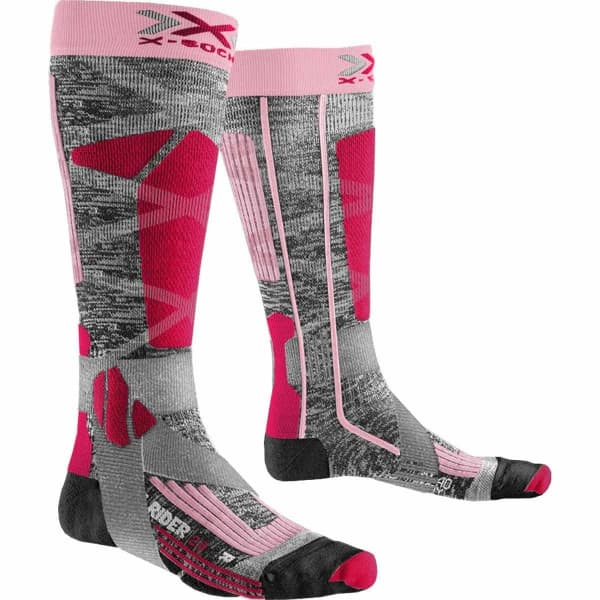 Chaussettes de ski RYWAN Summit Noir / Rose Fluo Femme