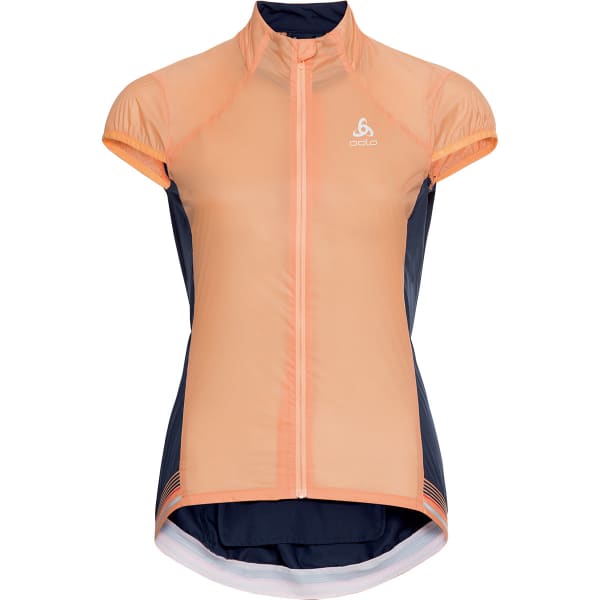 ODLO VESTE SM ZEROWEIGHT DUAL DRY W PAPAYA DIVING NAVY 21