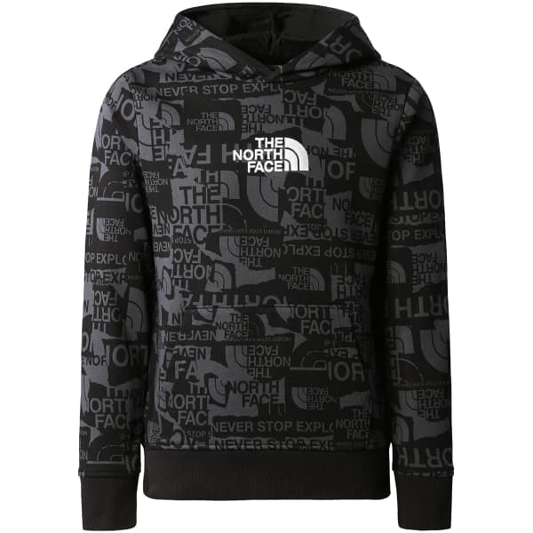 THE NORTH FACE-B DREW PEAK LIGHT P/O HOODIE TNF BLACK/TNF BRAND PROUD PRINT  - Sweatshirt