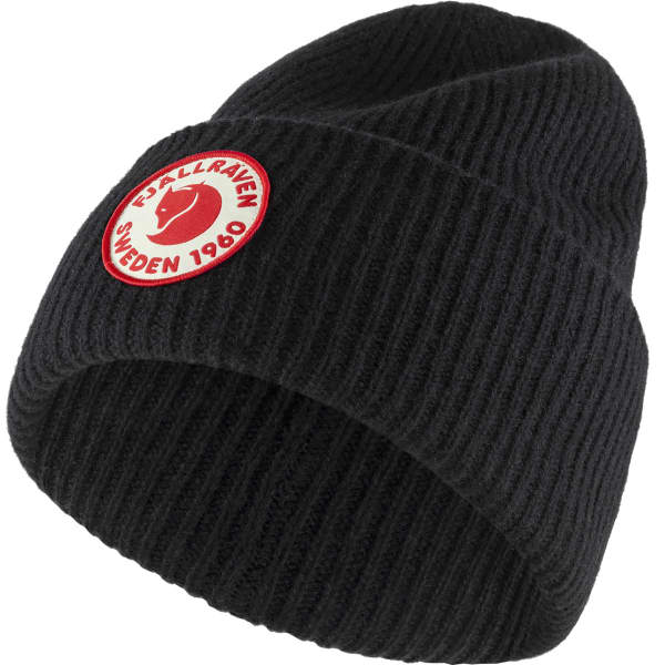 FJALLRAVEN 1960 LOGO HAT BLACK Beanie