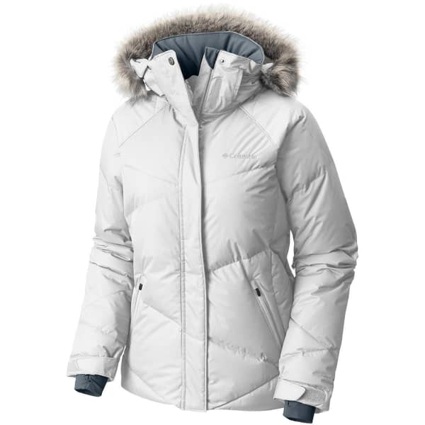 COLUMBIA LAY D DOWN JKT W WHITE SATIN 19 WHITE SATIN - Ski jacket