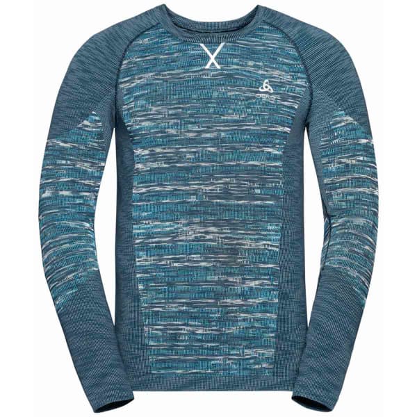 ODLO BLACKCOMB ECO BL TOP CREW NECK L S DARK SAPPHIRE SPACE DYE Camiseta termica
